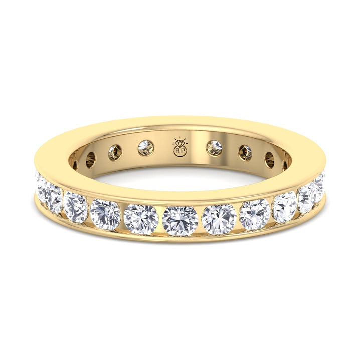 Round Cut Channel Set Eternity Band