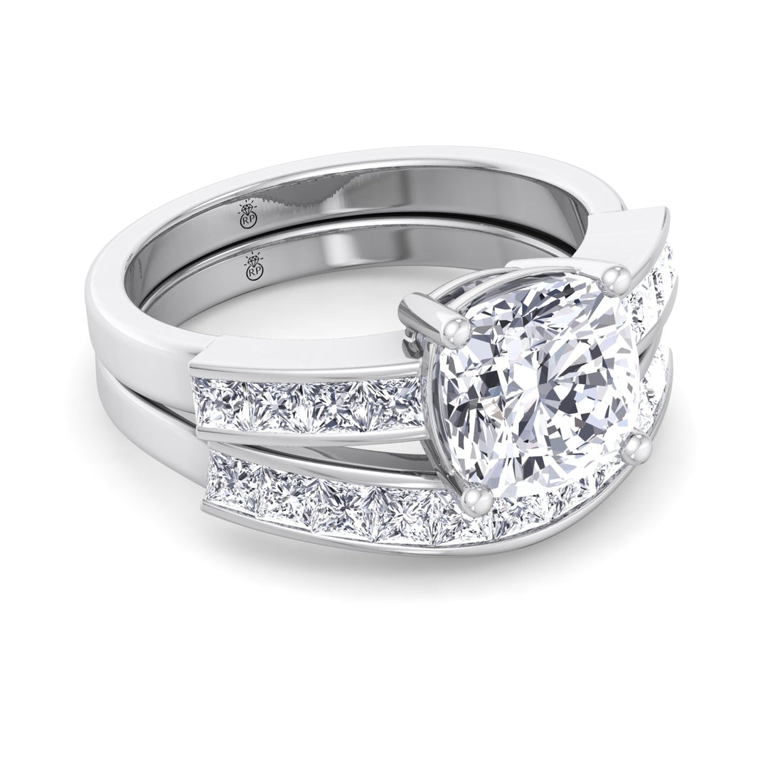 Half Eternity Wedding Band with Curve (0.48 CT)