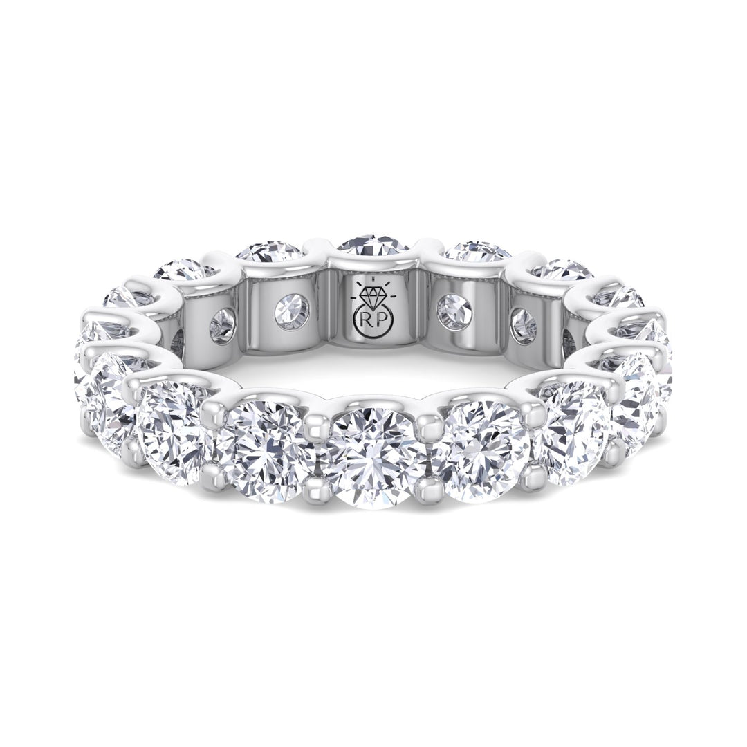 Round Cut U-Prong Eternity Band