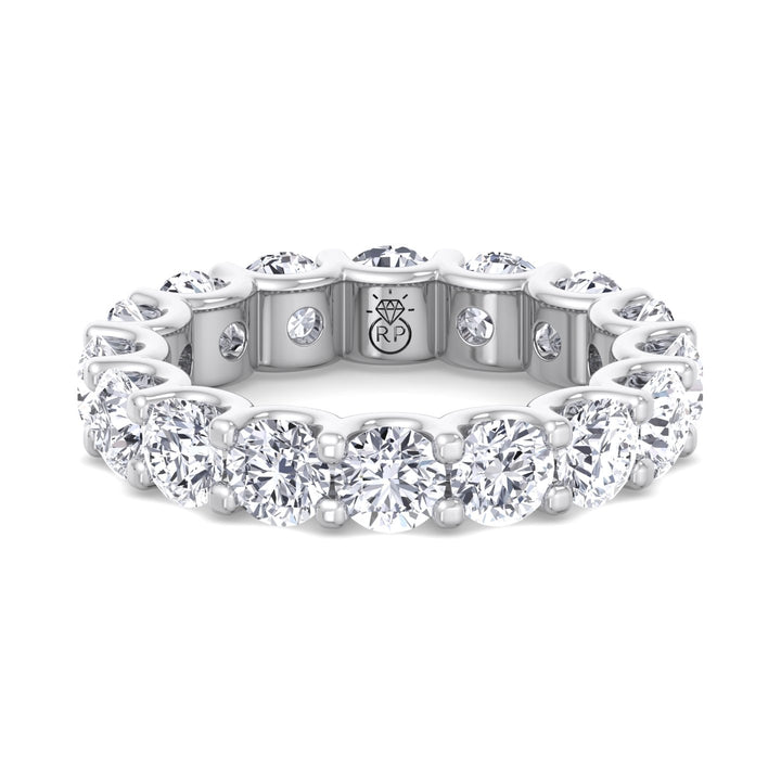 Round Cut U-Prong Eternity Band