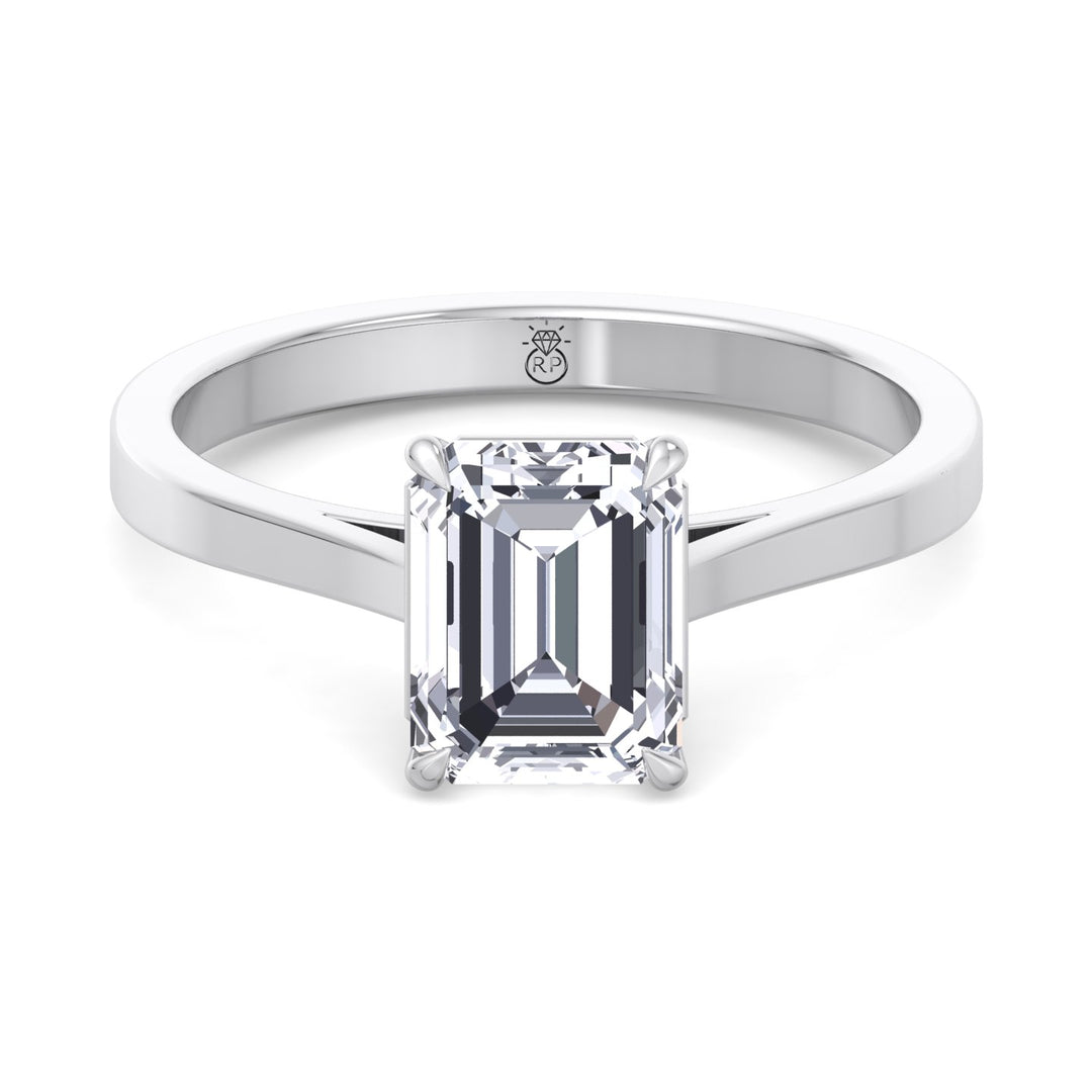 Emerald Cut Solitaire Engagement Ring