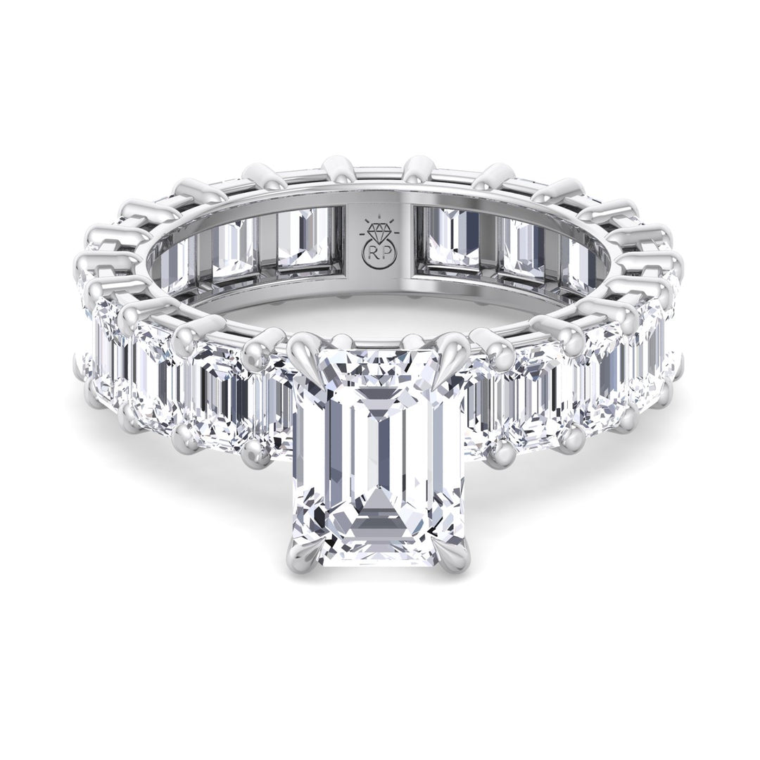 Emerald Cut Eternity Engagement Ring
