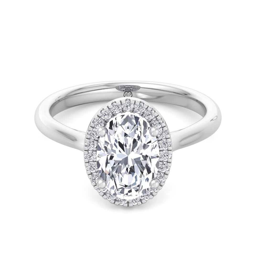 Oval Cut Halo Engagement Ring
