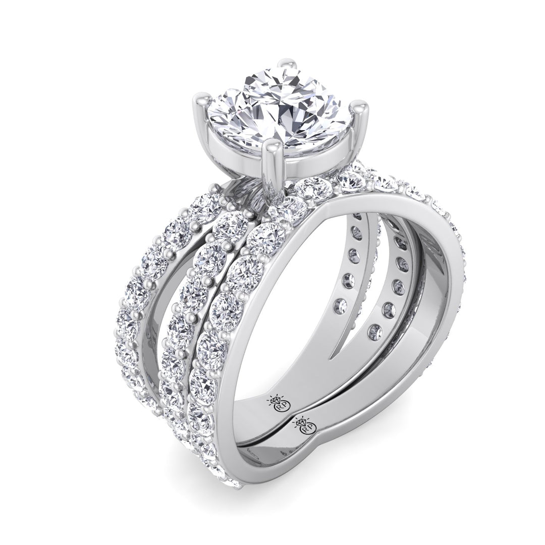 Curved Pave Wedding Band (0.85 CT)