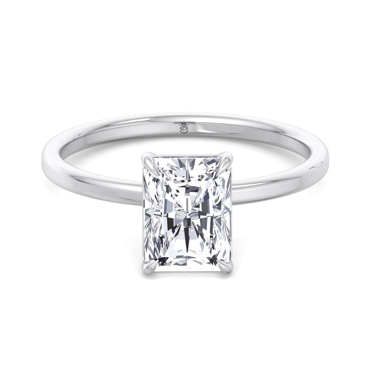 Radiant Cut Solitaire Claw Prong Engagement Ring