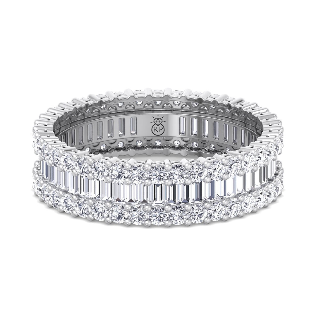 Luxurious Baguette And Round Eternity Band