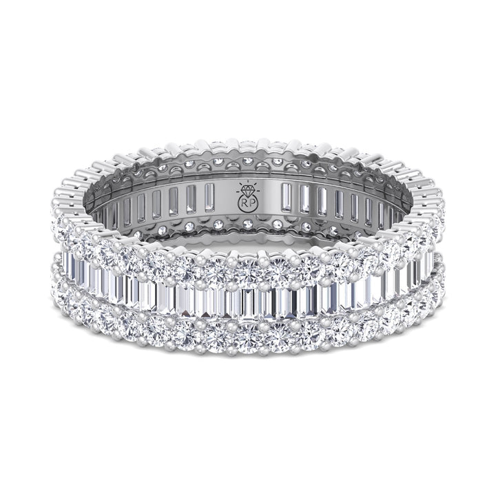 Luxurious Baguette And Round Eternity Band