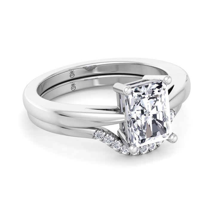 Matching Wedding Band with Curve (0.04 CT)