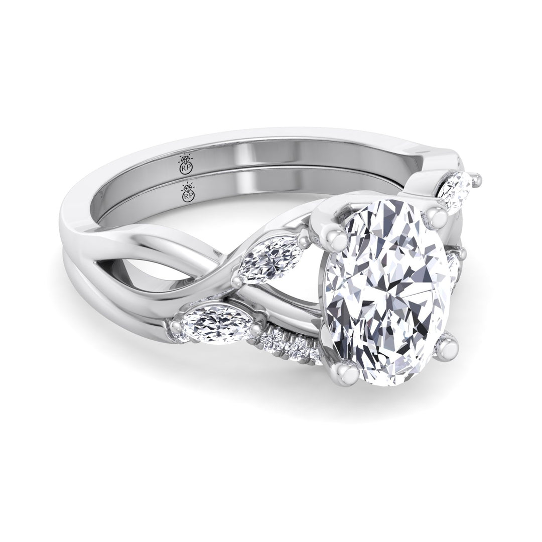 Stackable Wedding Band with Curve (0.05 CT)