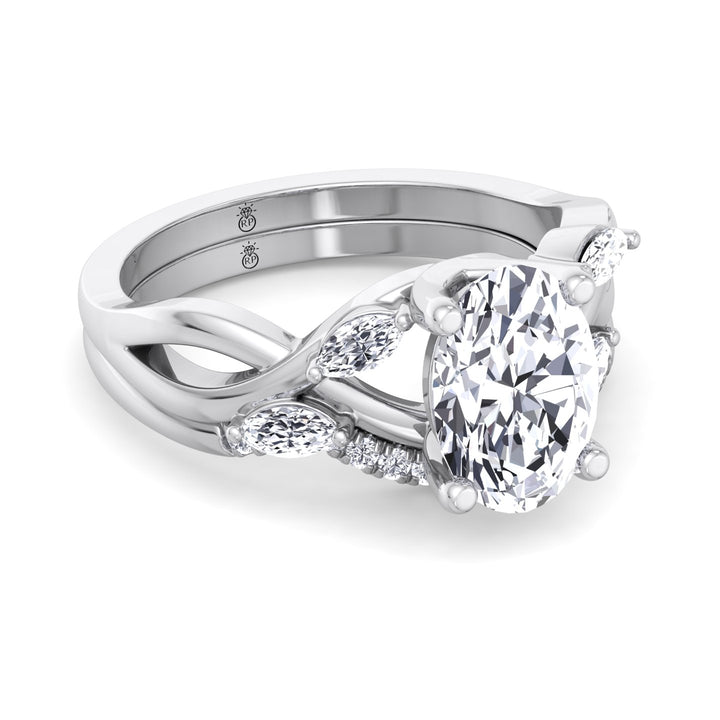 Stackable Wedding Band with Curve (0.05 CT)
