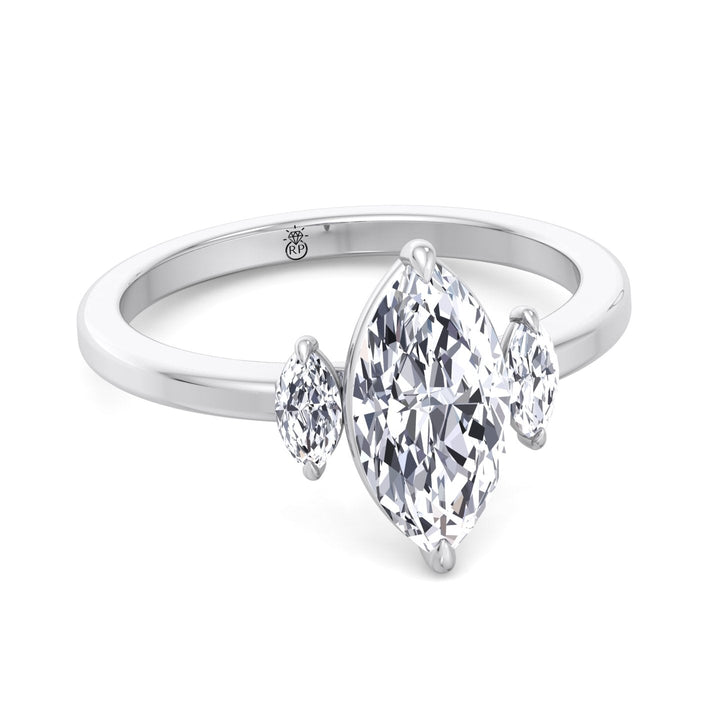 Triple Marquise Cut Engagement Ring