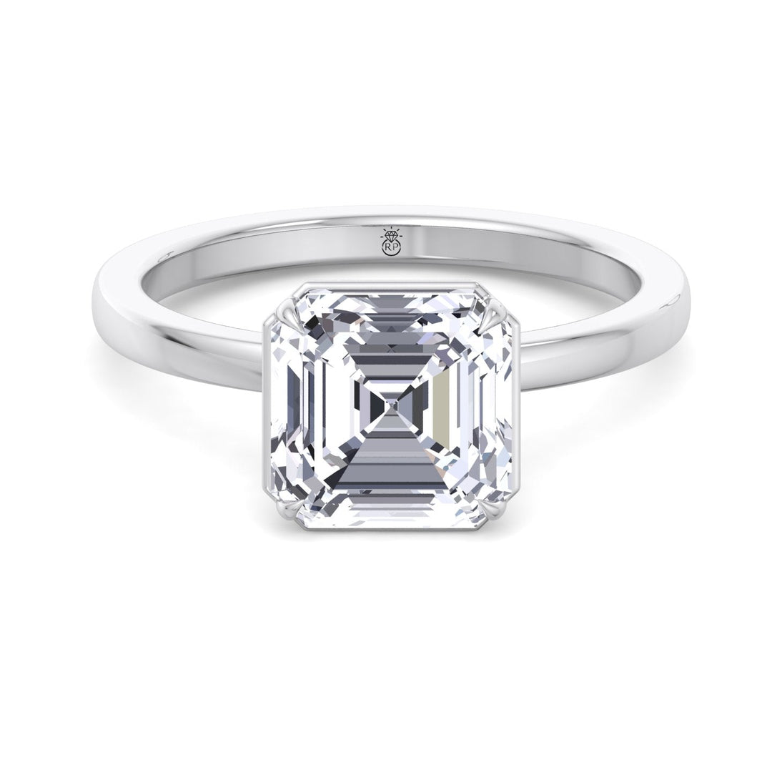 Asscher Cut Solitaire Engagement Ring