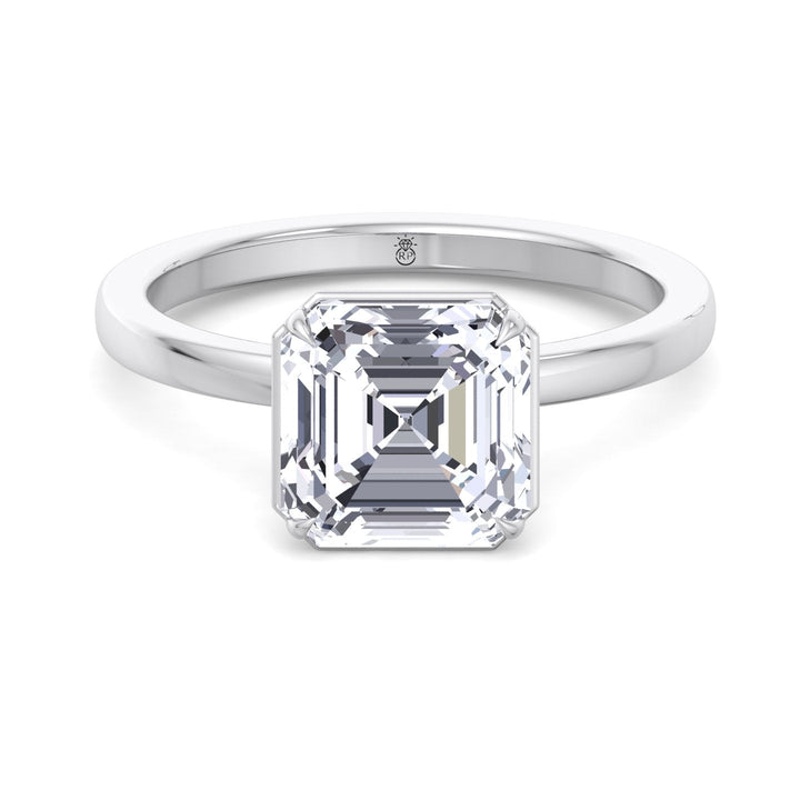Asscher Cut Solitaire Engagement Ring