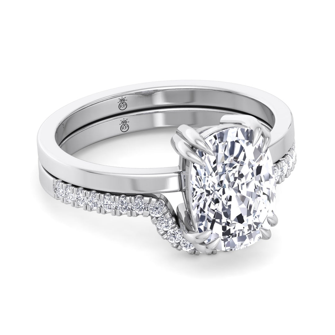 Curved Pave Wedding Band (0.08 CT)