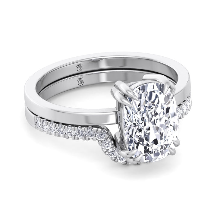 Curved Pave Wedding Band (0.08 CT)