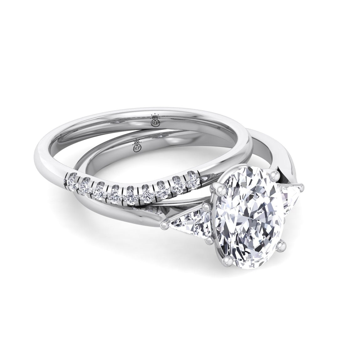 Matching Wedding Band with Curve (0.05 CT)