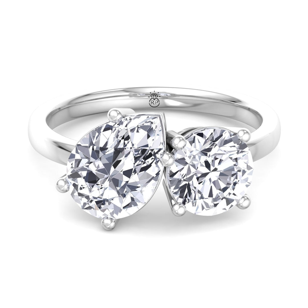 Round &amp; Pear Cut Engagement Ring