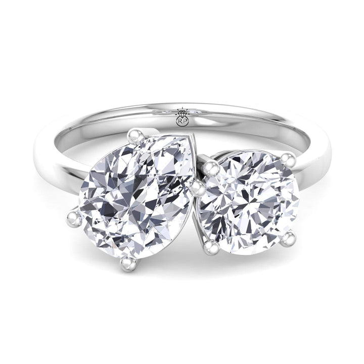 Round &amp; Pear Cut Engagement Ring