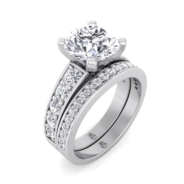 Channel Set Wedding Band (0.08 CT)