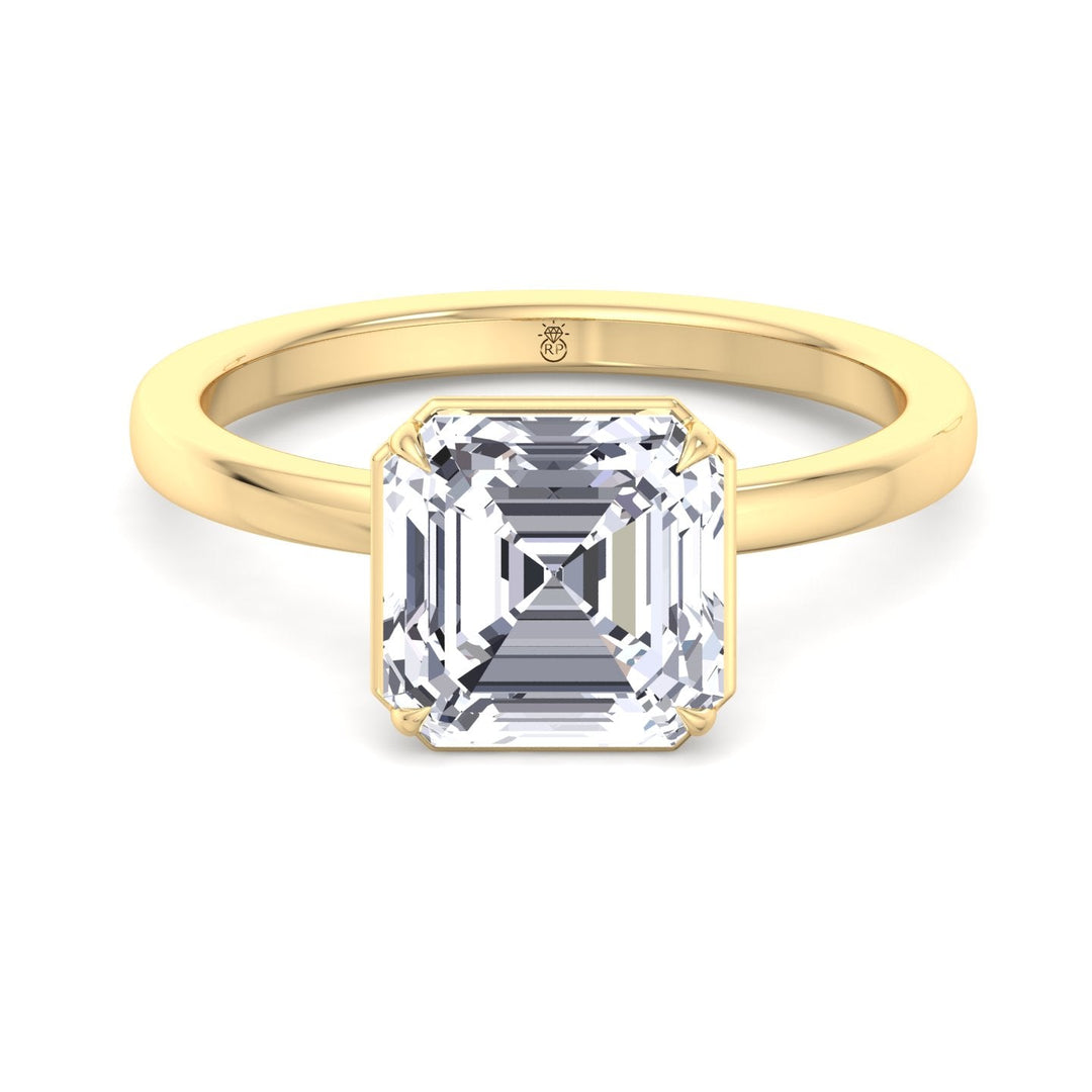 Asscher Cut Solitaire Engagement Ring