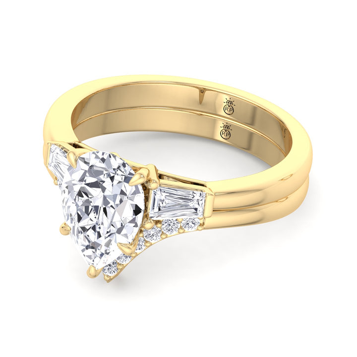 Matching Wedding Band with Curve (0.05 CT)