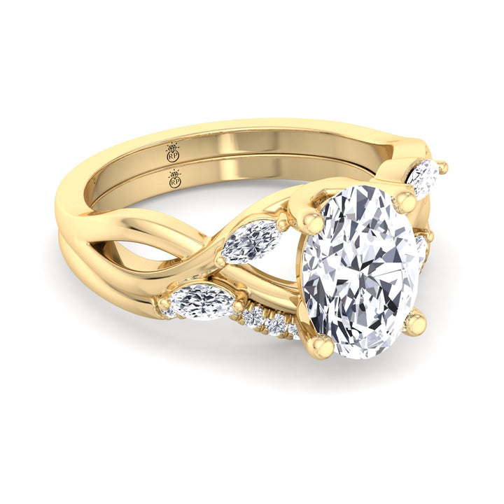 Stackable Wedding Band with Curve (0.05 CT)