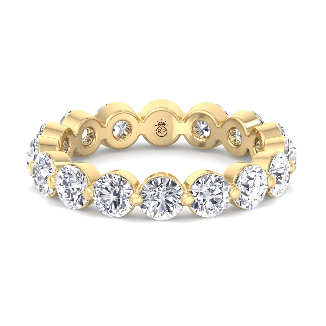Round Cut Single Prong Eternity Band