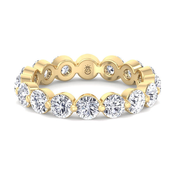 Round Cut Single Prong Eternity Band