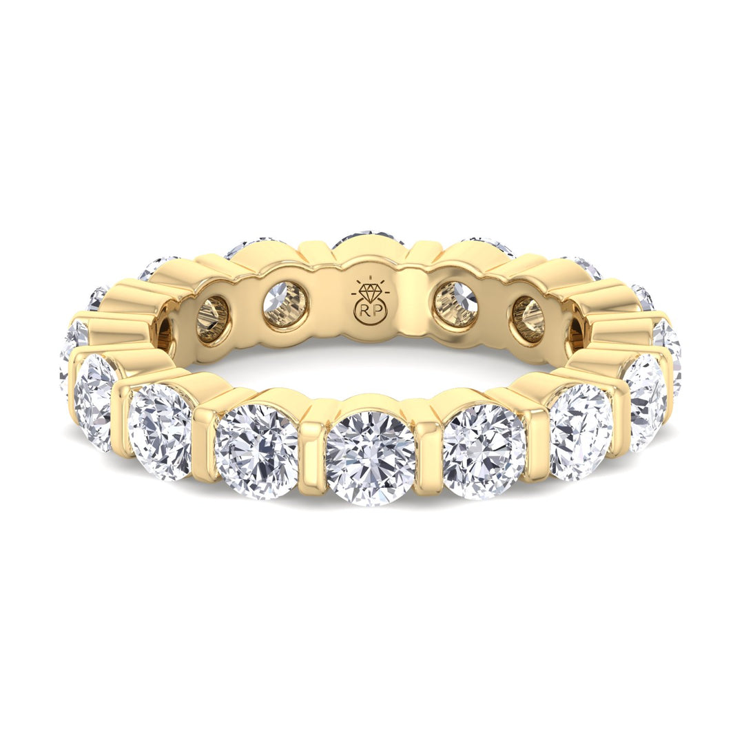 Round Cut Bar Set Eternity Band