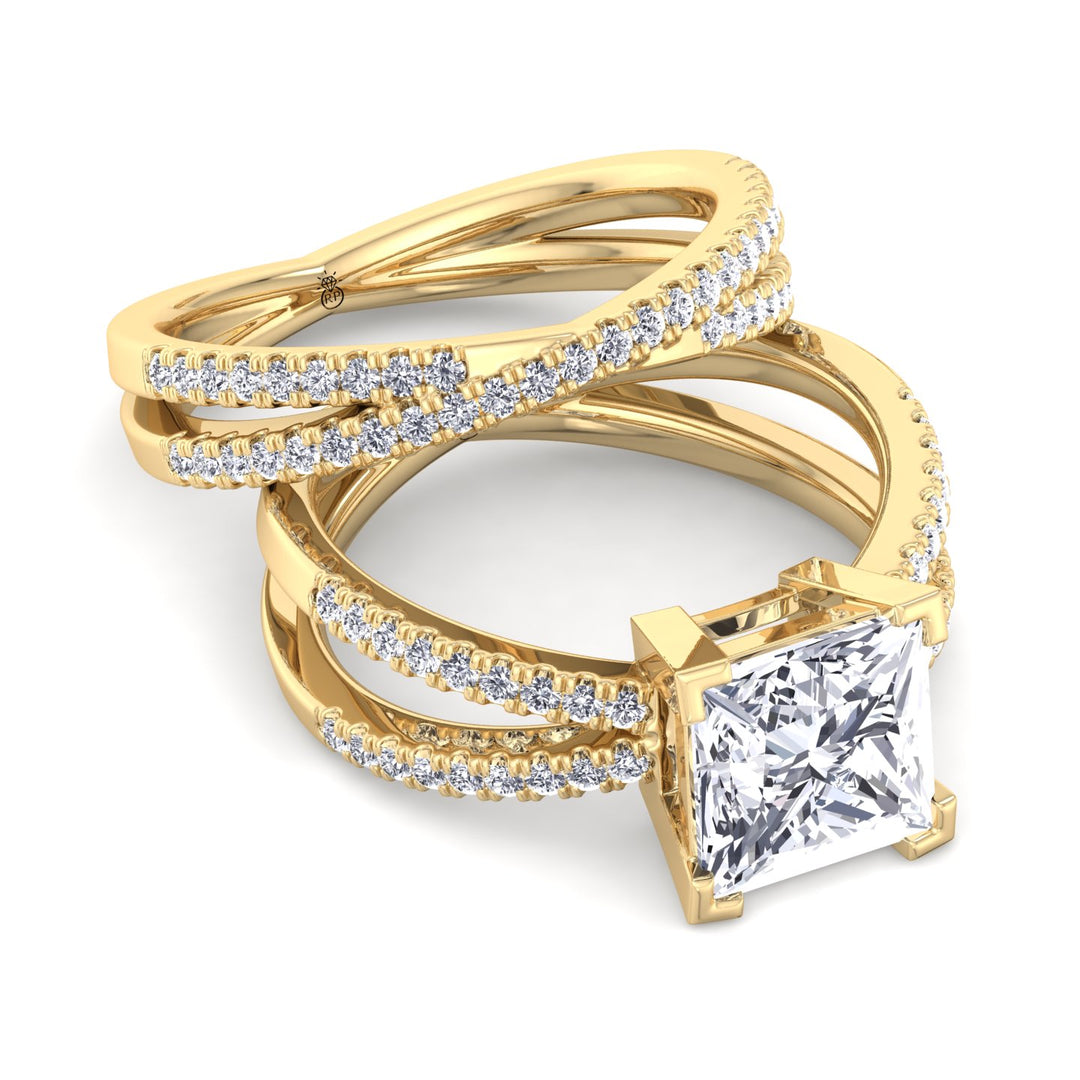 Criss Cross Pave Wedding Band (0.26 CT)