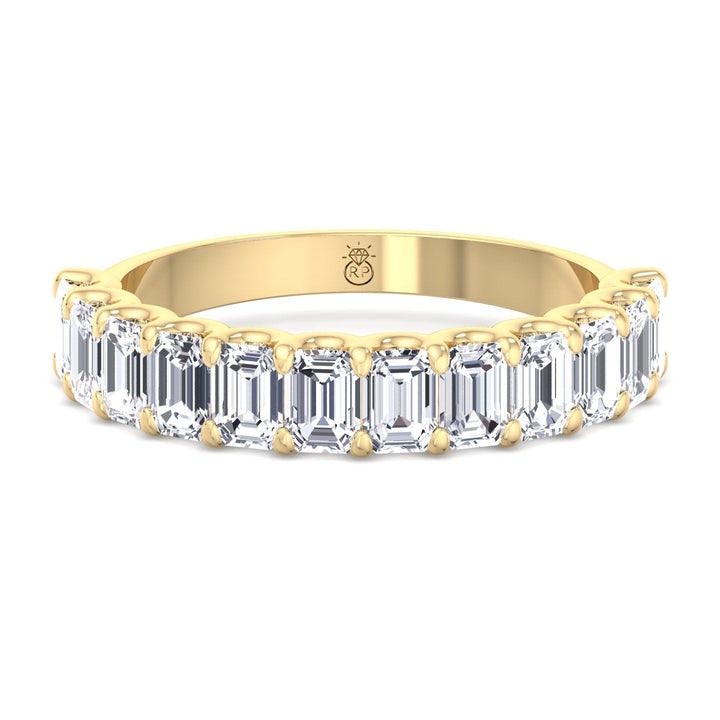 Emerald Cut Semi/Halfway Eternity Band