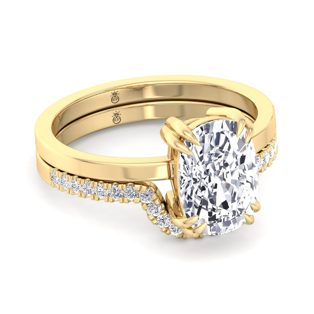 Curved Pave Wedding Band (0.08 CT)