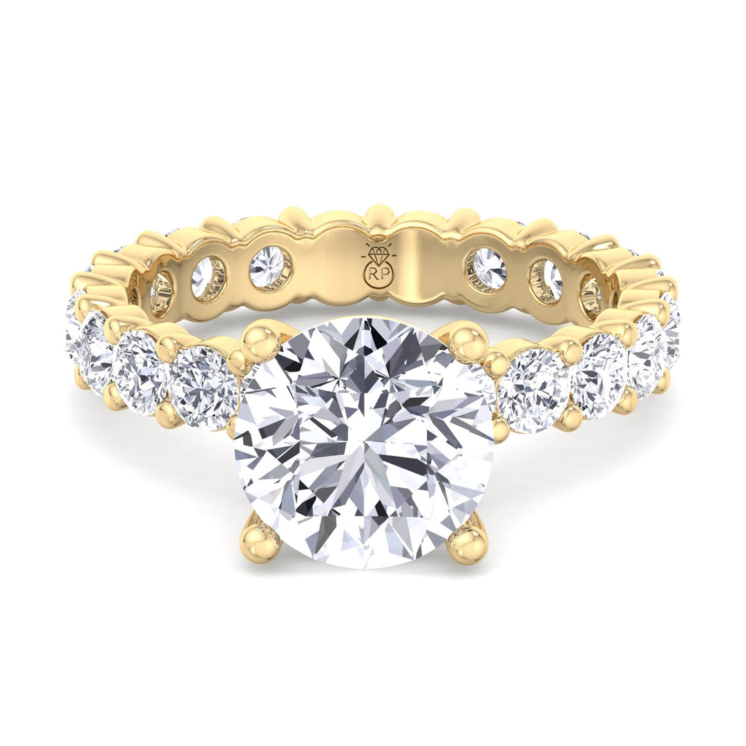 Round Cut Eternity Engagement Ring