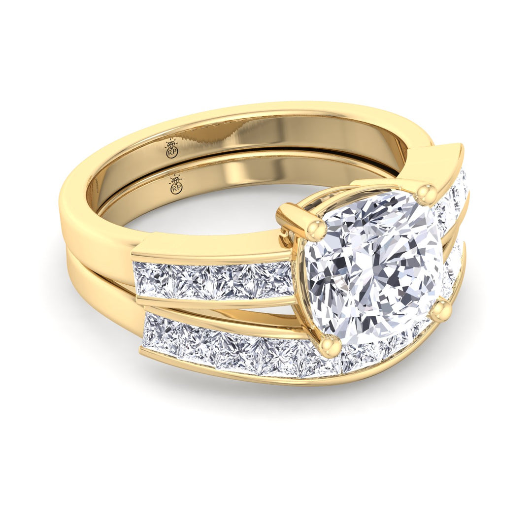 Half Eternity Wedding Band with Curve (0.48 CT)