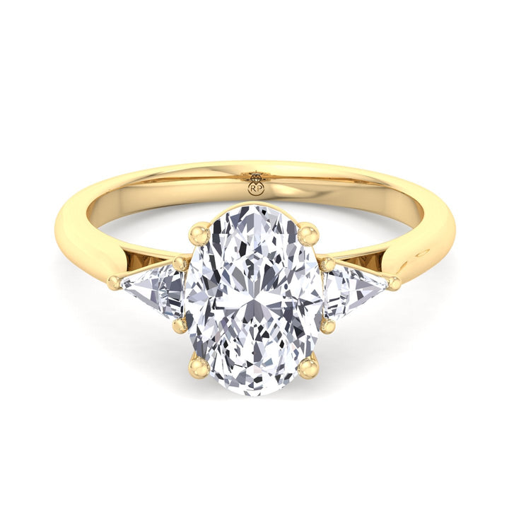 Oval Cut Engagement Ring with Sidestones