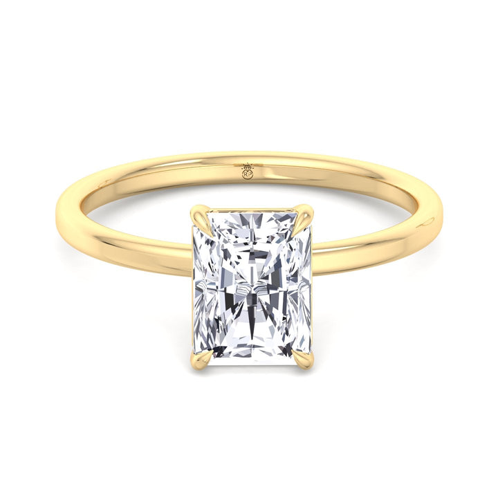 Radiant Cut Solitaire Claw Prong Engagement Ring