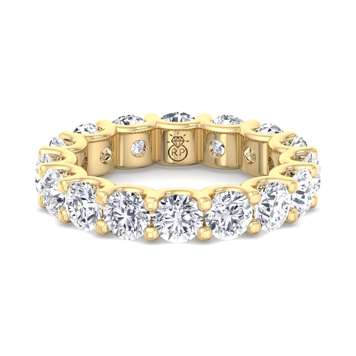 Round Cut U-Prong Eternity Band