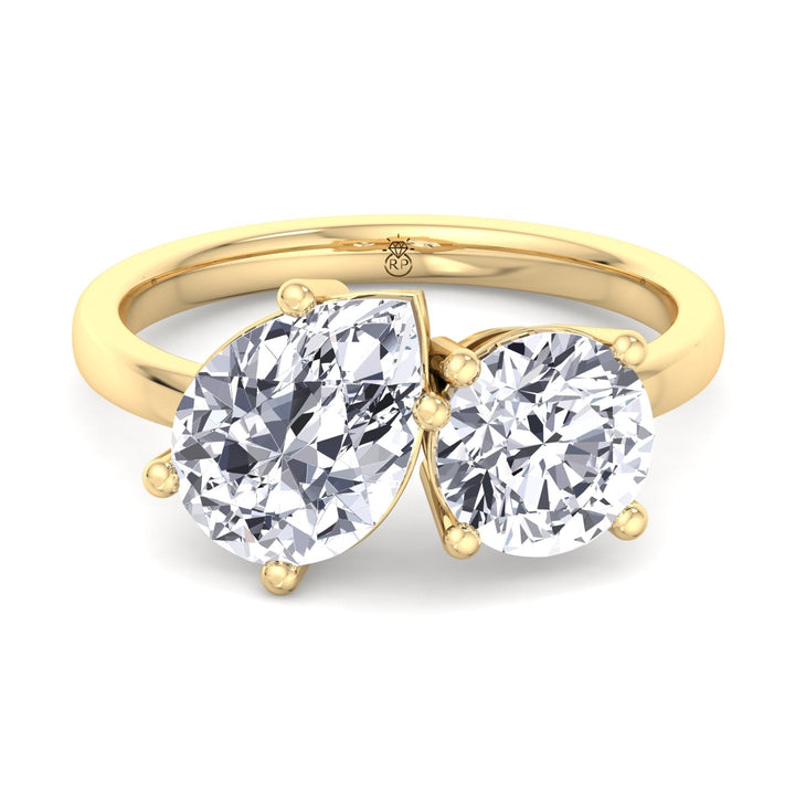 Round &amp; Pear Cut Engagement Ring