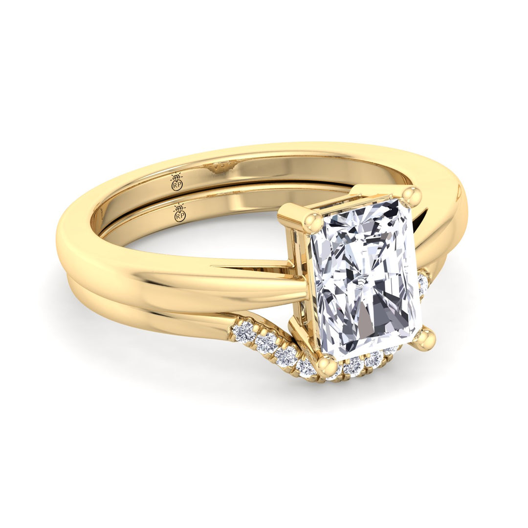Matching Wedding Band with Curve (0.04 CT)