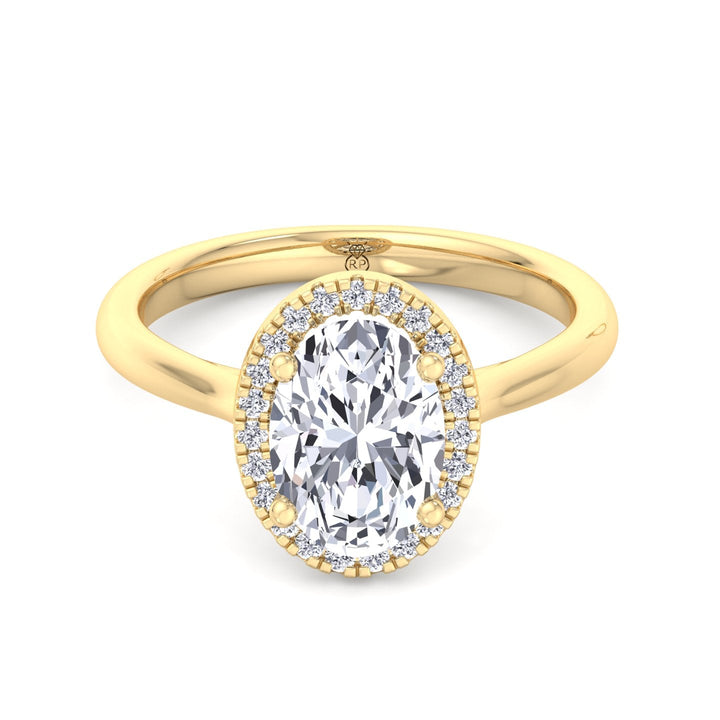 Oval Cut Halo Engagement Ring