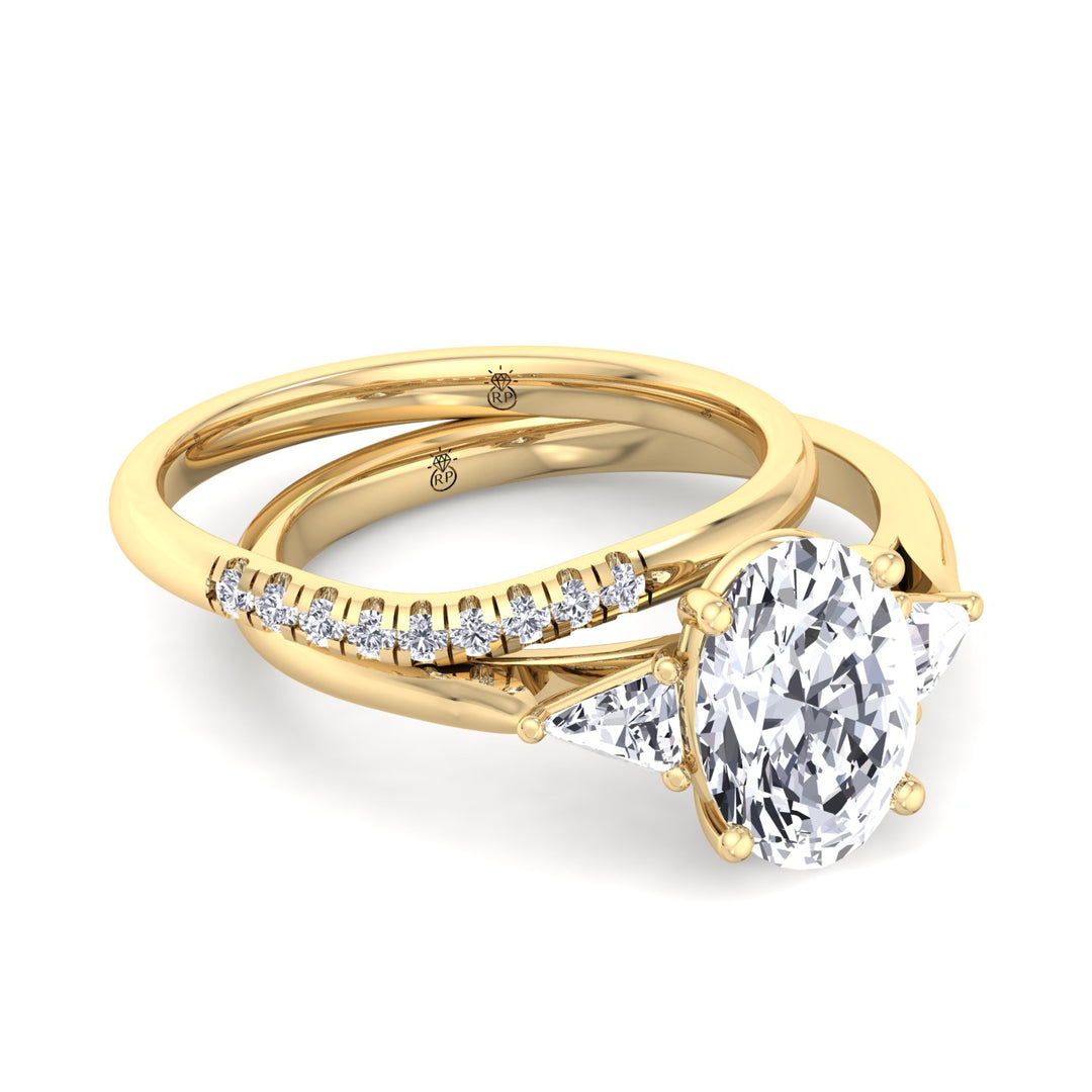 Matching Wedding Band with Curve (0.05 CT)