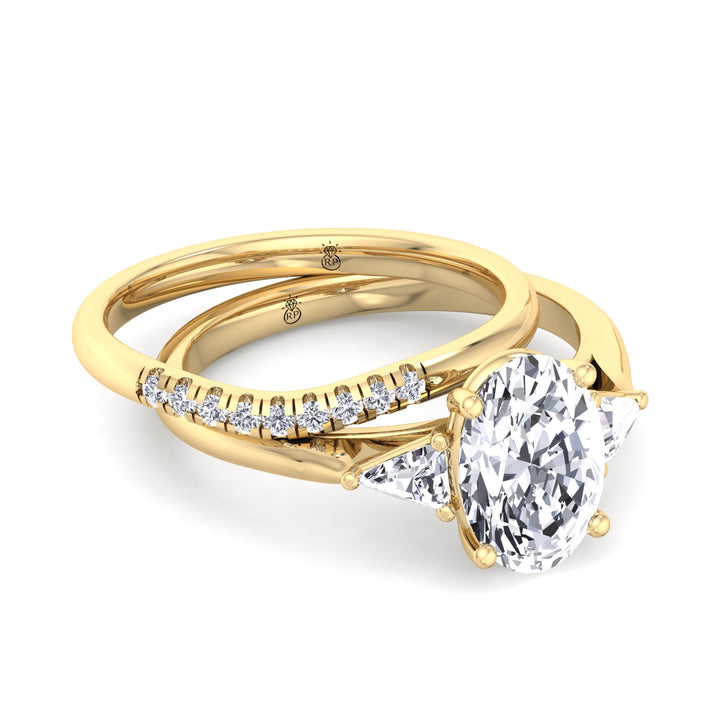 Matching Wedding Band with Curve (0.05 CT)