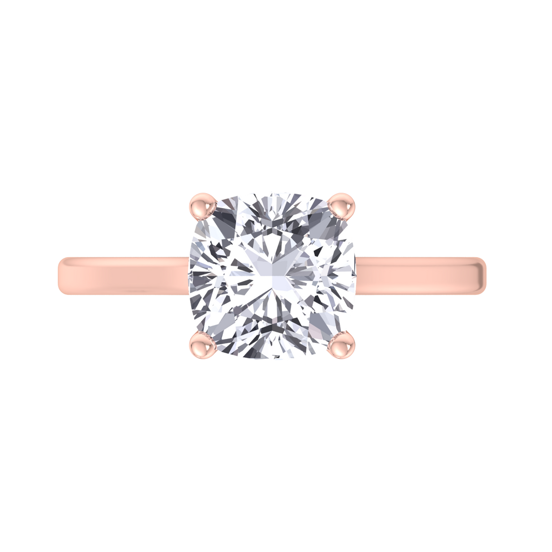 Cushion Cut Solitaire Engagement Ring