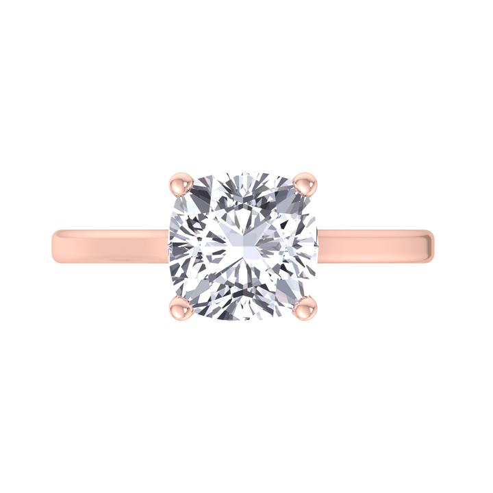 Cushion Cut Solitaire Engagement Ring