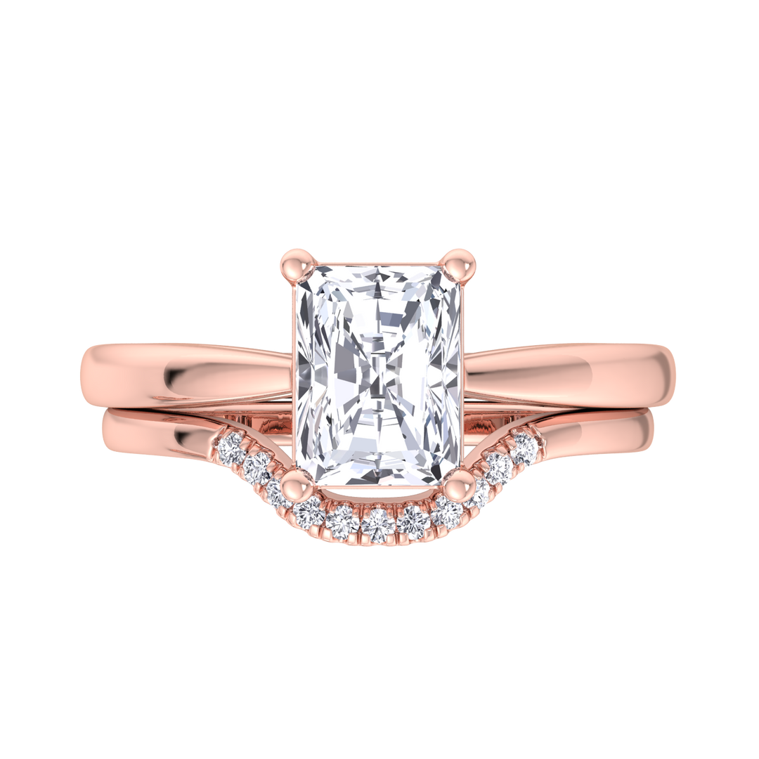 Matching Wedding Band with Curve (0.04 CT)