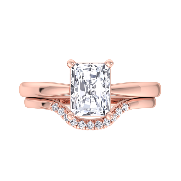Matching Wedding Band with Curve (0.04 CT)