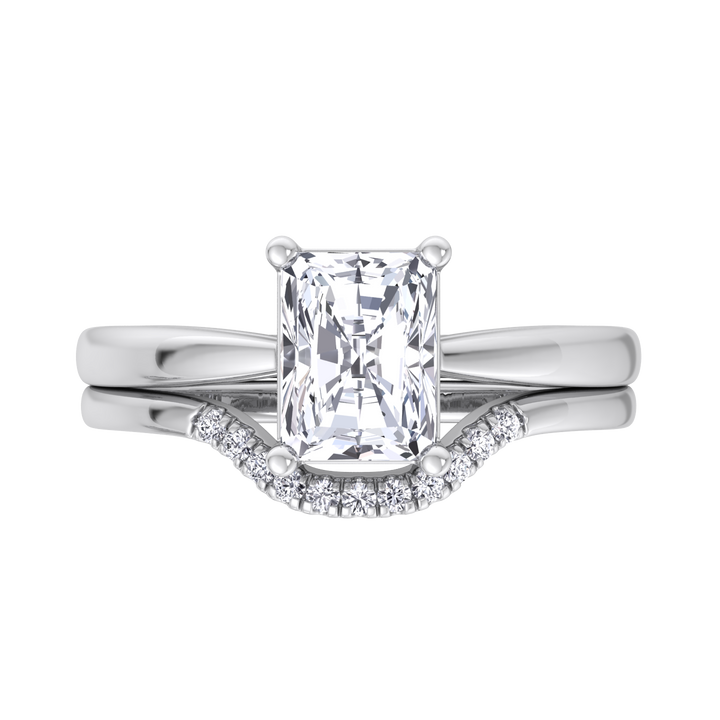 Matching Wedding Band with Curve (0.04 CT)