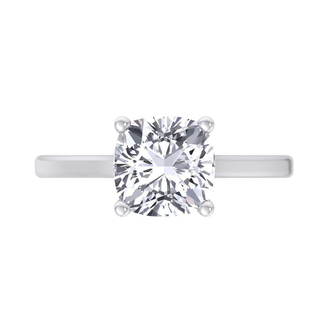 Cushion Cut Solitaire Engagement Ring