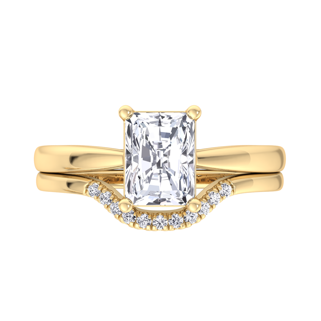 Matching Wedding Band with Curve (0.04 CT)