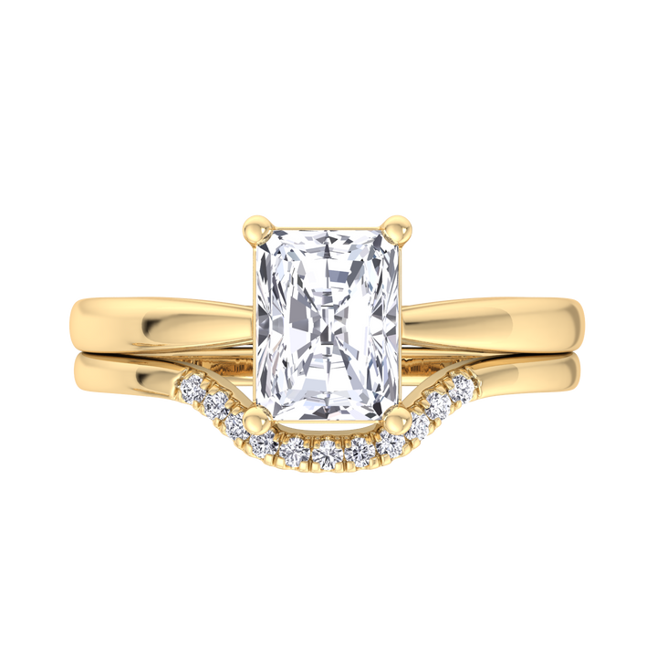 Matching Wedding Band with Curve (0.04 CT)